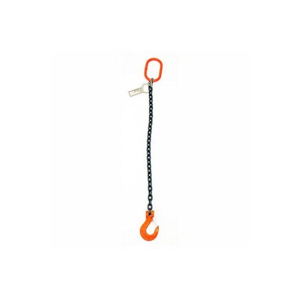 Mazzella Lifting B151127 3' Single Leg Chain Sling W/ Sling Hook